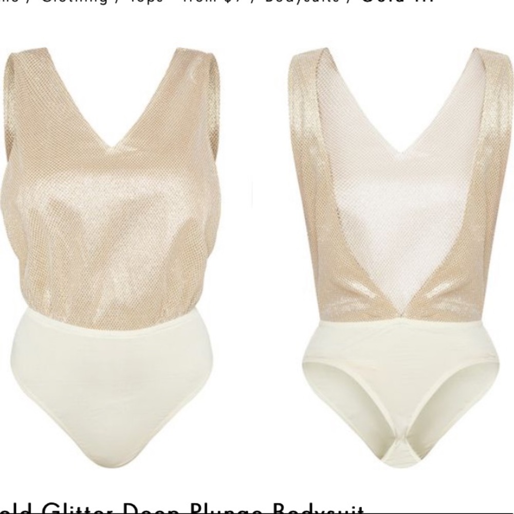 Gold glitter bodysuit